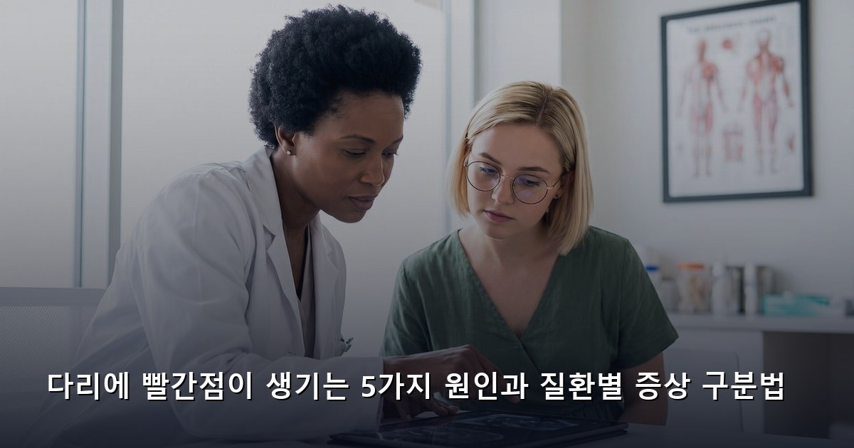 다리에 빨간점이 생기는 5가지 원인과 질환별 증상 구분법