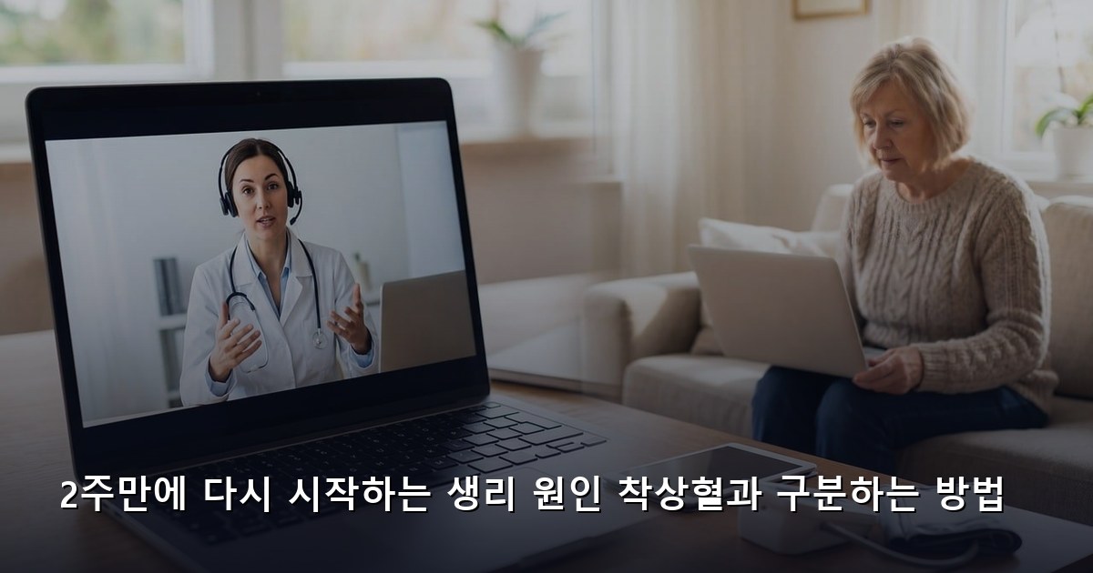 2주만에 다시 시작하는 생리 원인 착상혈과 구분하는 방법