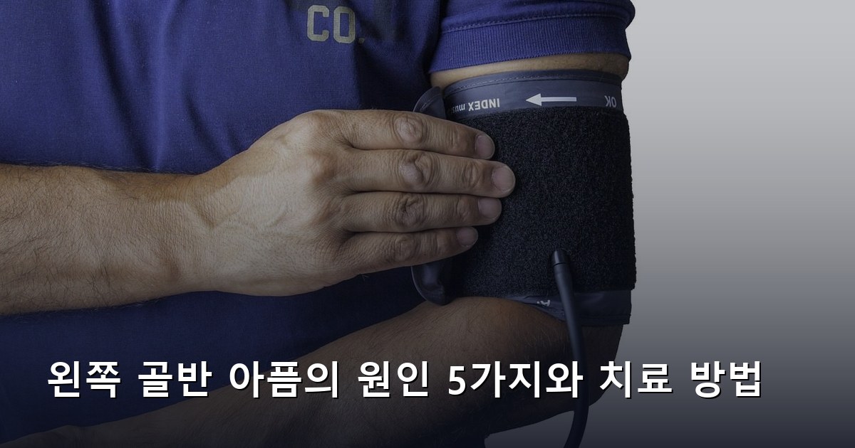 왼쪽 골반 아픔의 원인 5가지와 치료 방법